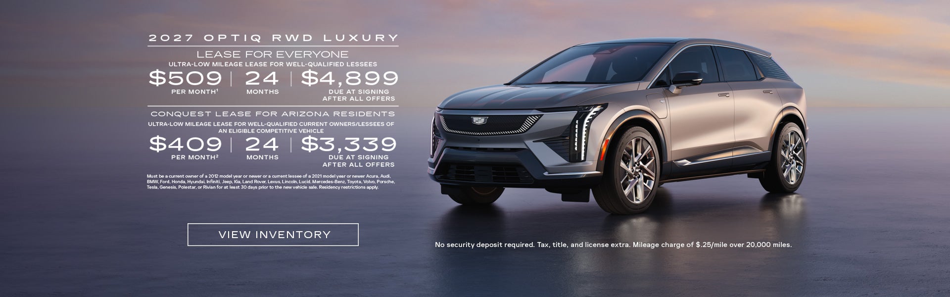 2027 OPTIQ RWD LUXURY. Ultra-low milege lease for well-qualified lessees. $509 per month 24 month...